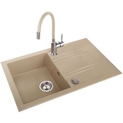 Chiuveta + baterie Ferro Zumba BZA4P + Mezzo II DRGM48 (Sand/Beige)