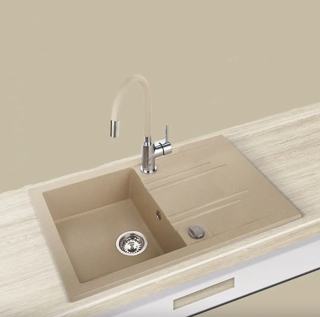 Chiuveta + baterie Ferro Zumba BZA4P + Mezzo II DRGM48 (Sand/Beige) - 4