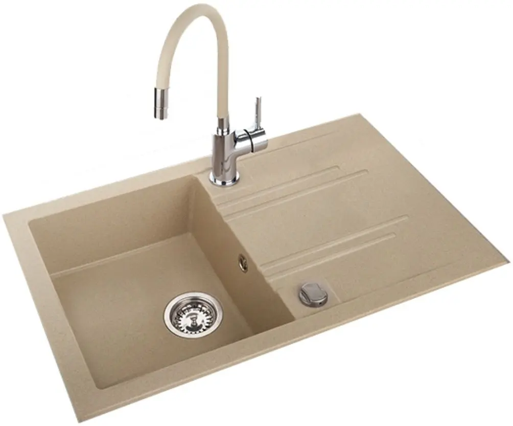 Chiuveta + baterie Ferro Zumba BZA4P + Mezzo II DRGM48 (Sand/Beige)