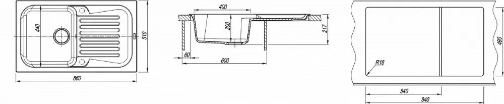 Chiuveta Florentina Arona 860 (Jasmine) - 2