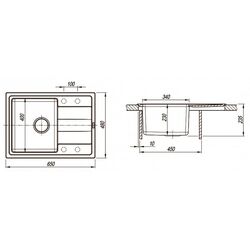 Chiuveta Florentina Combi 650 (Anthracite) Thumb