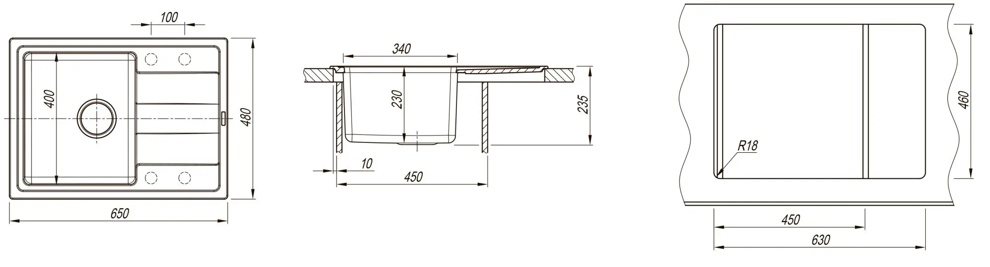 Кухонная мойка Florentina Combi 650 (Jasmine)