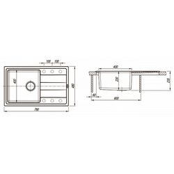 Мойка Florentina Combi 780 (Anthracite) Thumb