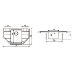 Кухонная мойка Florentina Combi 800С (Gray) Thumb