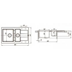 Кухонная мойка Florentina Combi 860K (Anthracite) Thumb