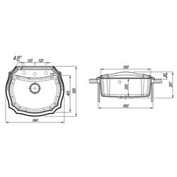Chiuveta Florentina Emiliya 640 (Brown) Thumb