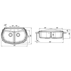 Chiuveta Florentina Emiliya 870 (Gray) Thumb