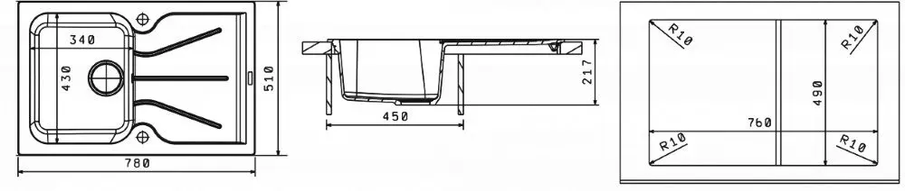 Chiuveta Florentina Gattinara 780 (Brown) - 2