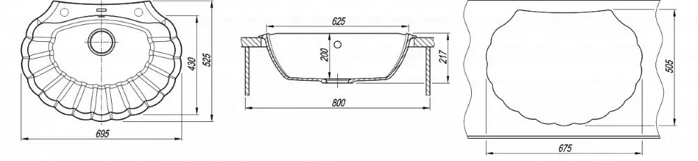 Chiuveta Florentina Grebeshok (Cappuccino) - 2