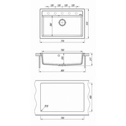 Baterie pentru chiuveta Florentina Lipsi 770 (Champagne) Thumb