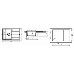 Кухонная мойка Florentina Lipsi-780 (Antracite) Thumb