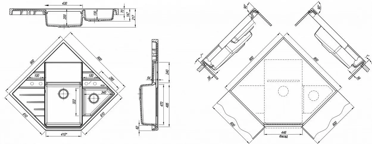 Chiuveta Florentina Bombay (Cappuccino) - 2