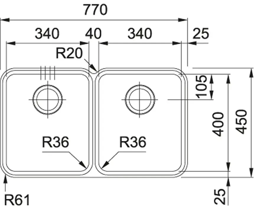 Chiuveta Franke Aton ANX 120 (Inox)