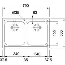 Мойка Franke Logica LLX 620 (Inox Satin) Thumb