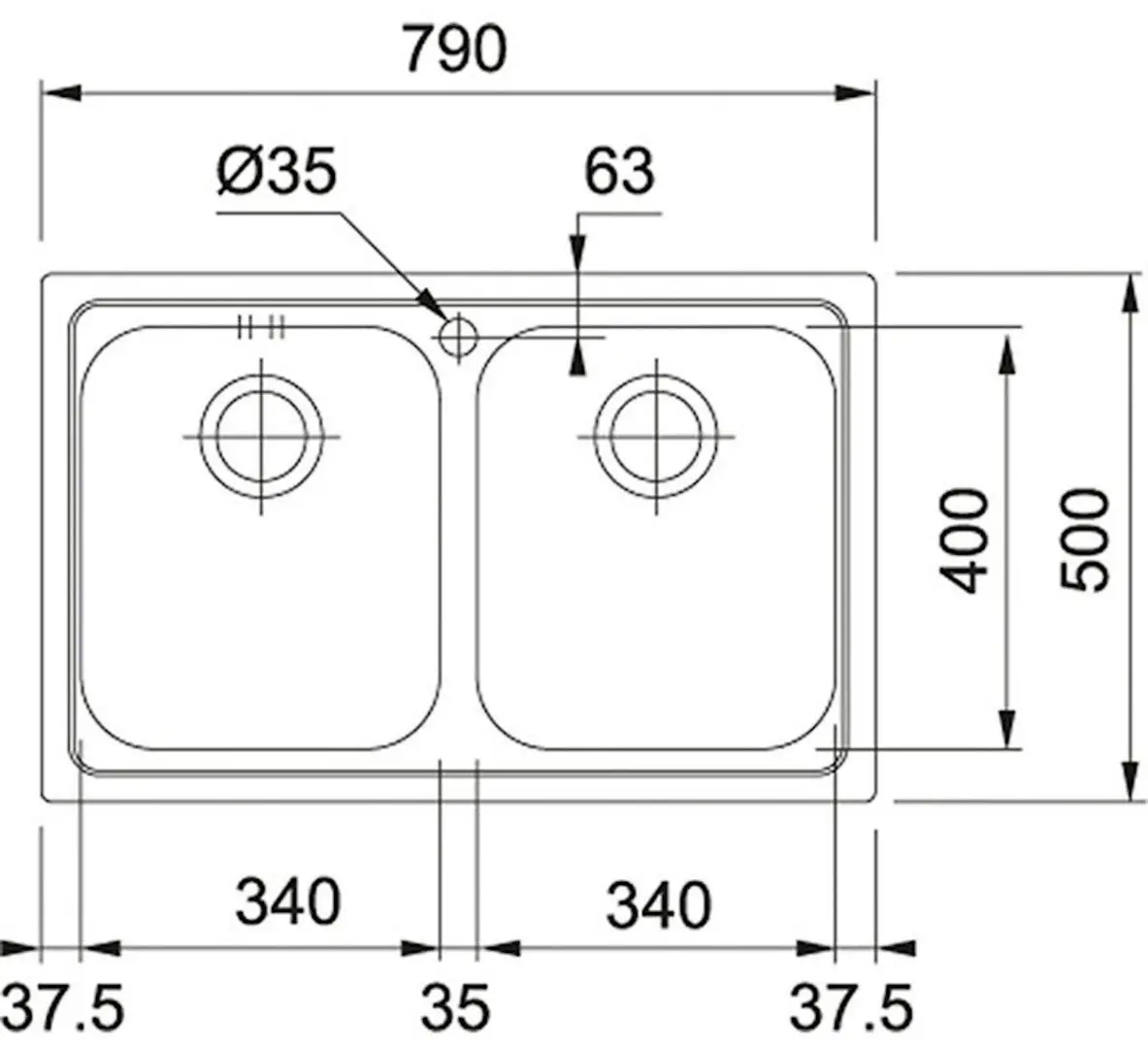 Мойка Franke Logica LLX 620 (Inox Satin) - 2