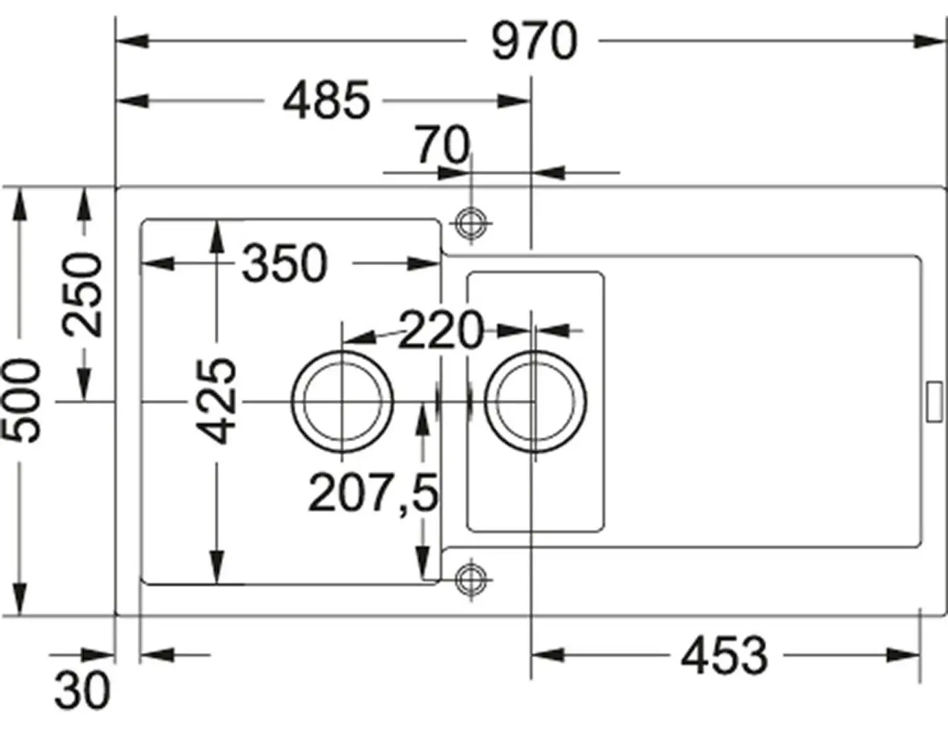 Мойка Franke Maris MRG 651 Fragranite (Alluminio) - 2
