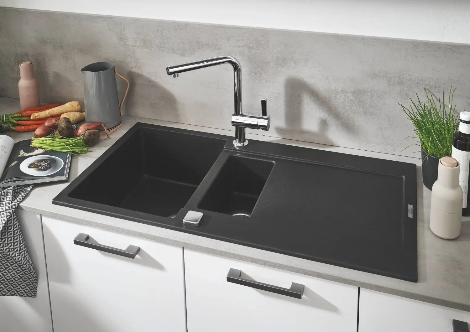 Chiuveta Grohe K500 31646AP0 (Granite Black)