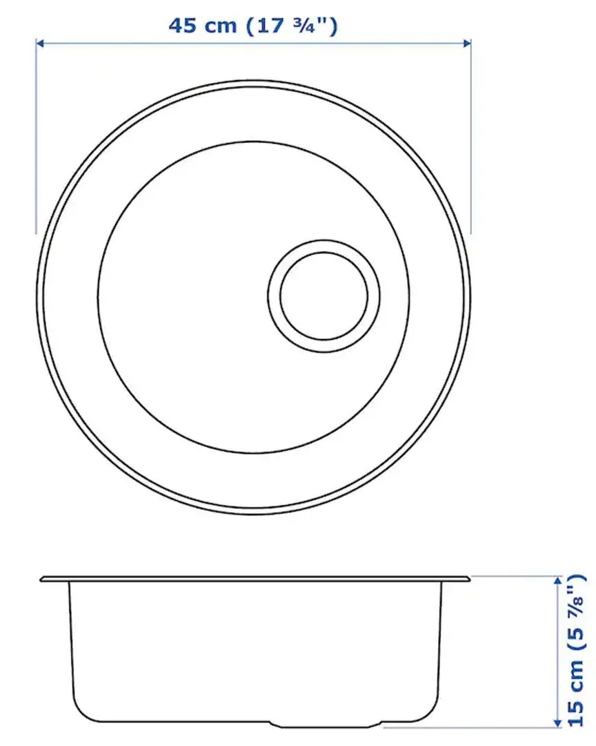 Chiuveta Ikea Boholmen 1 cuva 45x15 (Inox)