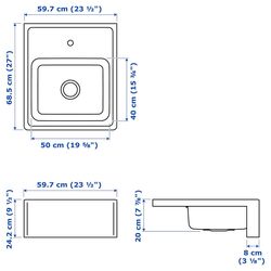 Chiuveta Ikea Bredsjon front vizibil 60x69 (Inox) Thumb