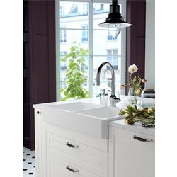 Chiuveta Ikea Havsen 2 cuve/front vizibil 82x48 (Alb) Thumb