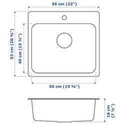 Chiuveta Ikea Langudden 1 cuva 56x53 (Inox) Thumb