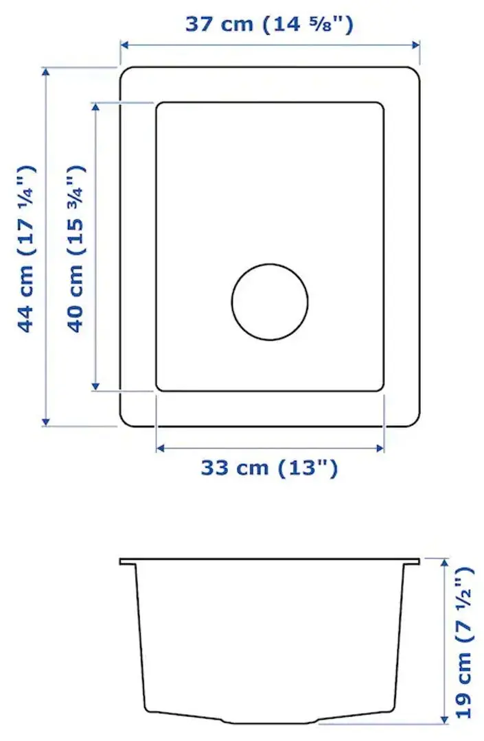 Chiuveta Ikea Norrsjon 1 cuva 37x44 (Inox)