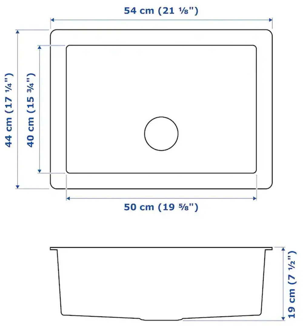 Chiuveta Ikea Norrsjon 1 cuva 54x44 (Inox)