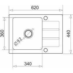 Мойка Maidsinks Promo 62x44 1B 1D (Black) Thumb