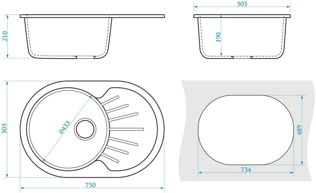 Chiuveta Marrbaxx Cloud Z111Q8 (Dark Gray Gloss)