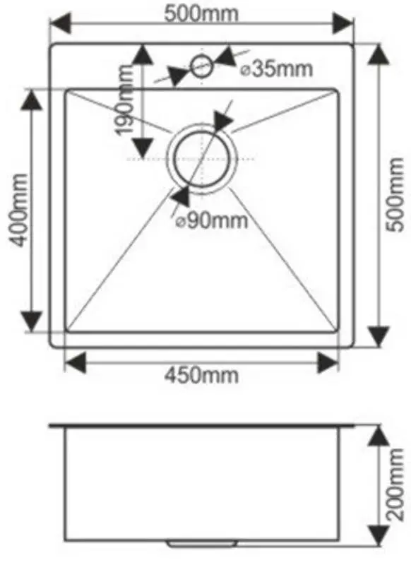 Chiuveta Melana ProfLine D5050HB (Satin/Graphite) - 4