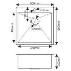 Мойка Melana ProfLine D5050HG (Satin/Gold) Thumb