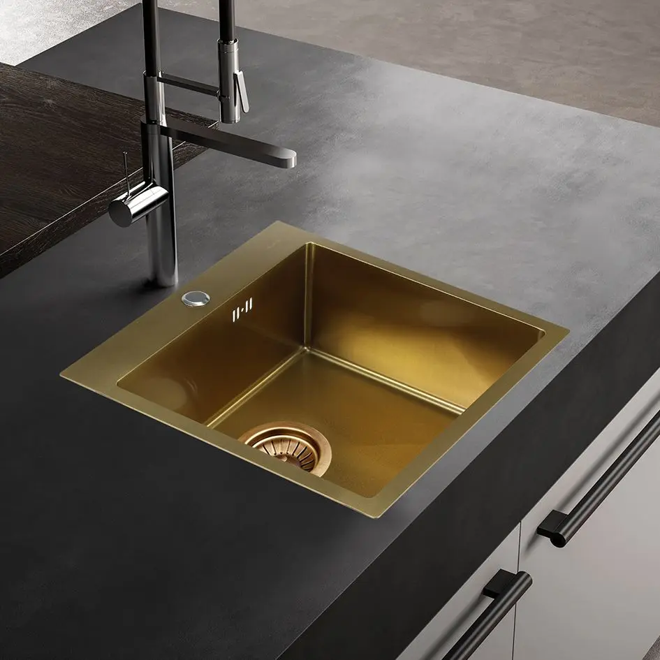 Мойка Melana ProfLine D5050HG (Satin/Gold)