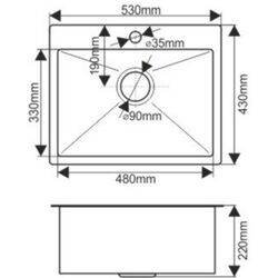 Мойка Melana ProfLine D5343H (Satin) Thumb