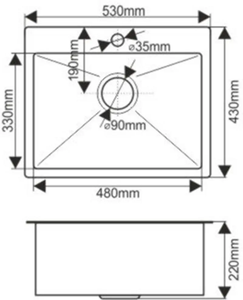 Мойка Melana ProfLine D5343H (Satin) - 4