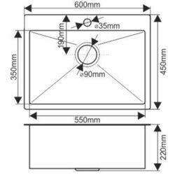 Chiuveta Melana ProfLine D6045HG (Satin/Gold) Thumb