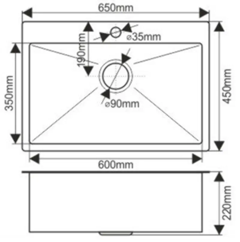 Мойка Melana ProfLine D6545H (Satin) - 3