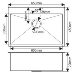 Мойка Melana ProfLine D6545HB (Satin/Graphite) Thumb