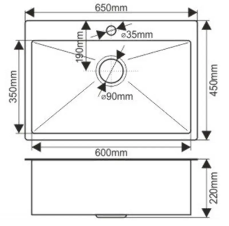Мойка Melana ProfLine D6545HB (Satin/Graphite) - 3