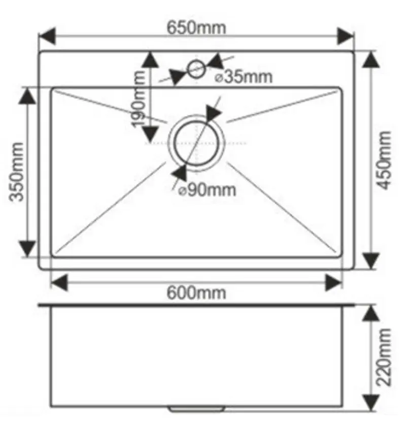 Мойка Melana ProfLine D6545HG (Satin/Gold) - 3