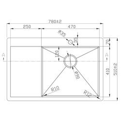 Мойка Melana ProfLine D7851H-R (Satin) Thumb