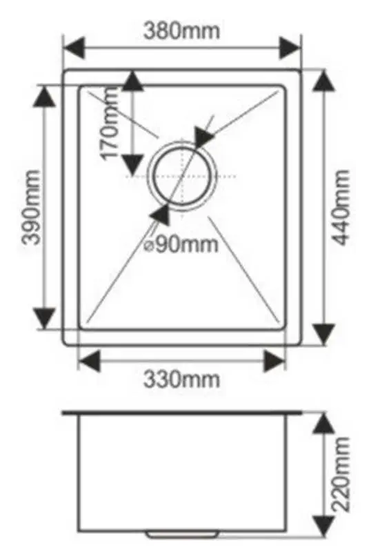 Chiuveta Melana ProfLine H3844 (Satin)