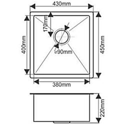 Chiuveta Melana ProfLine H4345 (Satin) Thumb