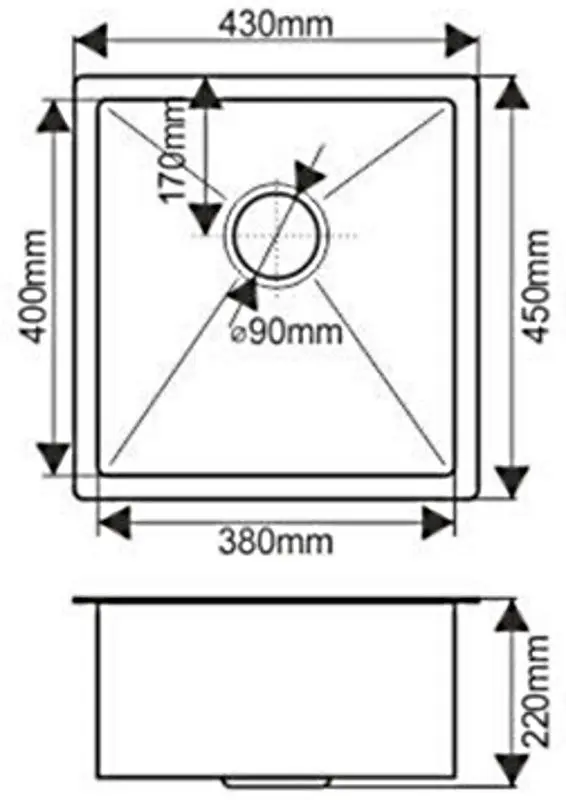 Chiuveta Melana ProfLine H4345 (Satin)