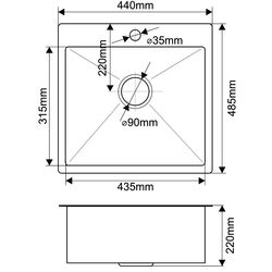 Chiuveta Melana ProfLine H44485 (Satin) Thumb