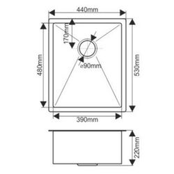 Chiuveta Melana ProfLine H4453 (Satin) Thumb