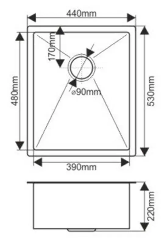 Chiuveta Melana ProfLine H4453 (Satin)