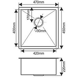 Chiuveta Melana ProfLine H4745 (Satin) Thumb