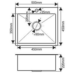 Chiuveta Melana ProfLine H5045 (Satin) Thumb