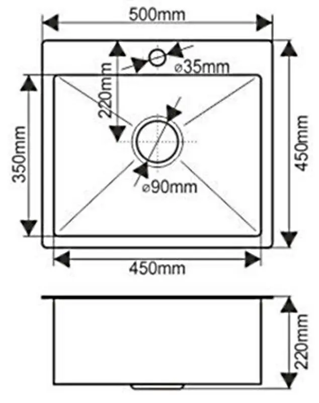 Chiuveta Melana ProfLine H5045 (Satin)
