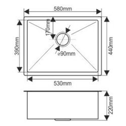 Chiuveta Melana ProfLine H5844 (Satin) Thumb